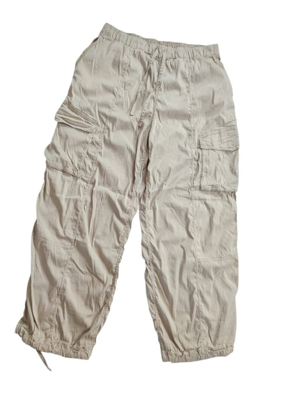 Lululemon baggy cream cargo pants women's size M